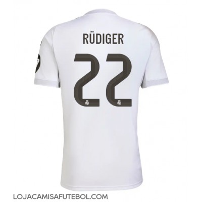 Camisa de Futebol Real Madrid Antonio Rudiger #22 Equipamento Principal 2025-26 Manga Curta Camisa de Futebol Real Madrid Antonio Rudiger #22 Equipamento Principal 2025-26 Manga Curta
